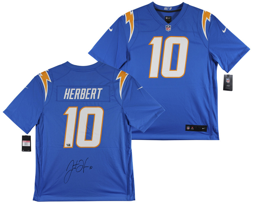 Chargers Justin Herbert Authentic Signed Powder Blue Nike Game