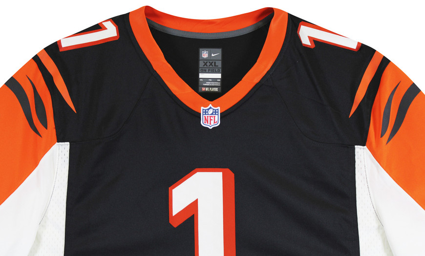 Bengals Ja'Marr Chase Signed Black Throwback Nike Limited Jersey