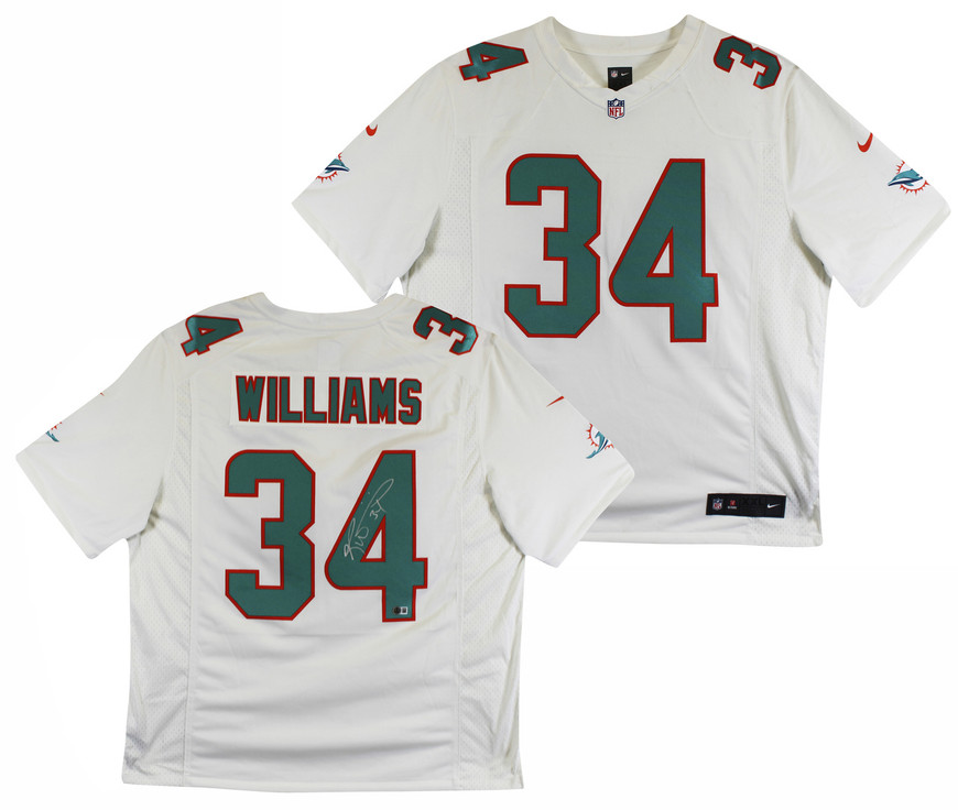 Dolphins Ricky Williams Authentic Signed White Nike Limited Jersey