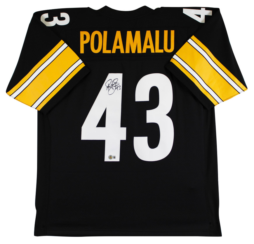 バズマザーズ　ワイセツミー　サイン入り Steelers Troy Polamalu Authentic Signed Black Mitchell & Ness