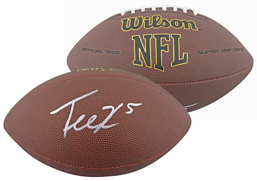 Bengals Tee Higgins Signed Wilson Super Grip Football W/ Case BAS