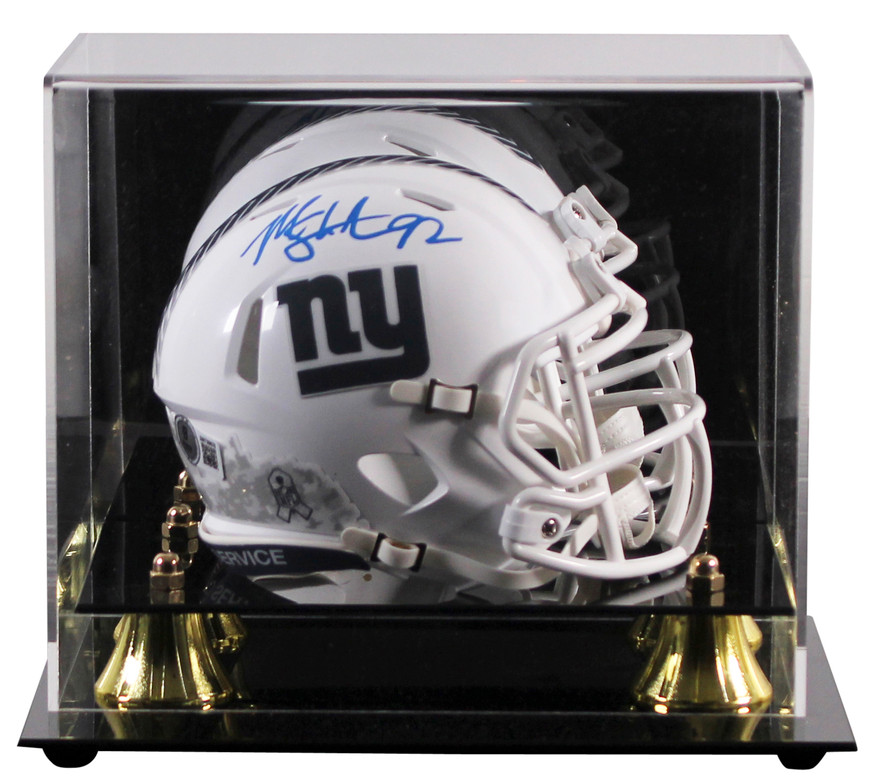 Giants Michael Strahan Signed STS III Speed Mini Helmet W/ Case