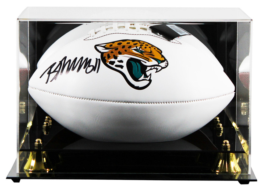 ［値下げしました！］NFL＊N.YJETS公認　マーク サンチェス サインボール Jaguars Brian Thomas Jr. Signed White Panel Logo Football W/ Case