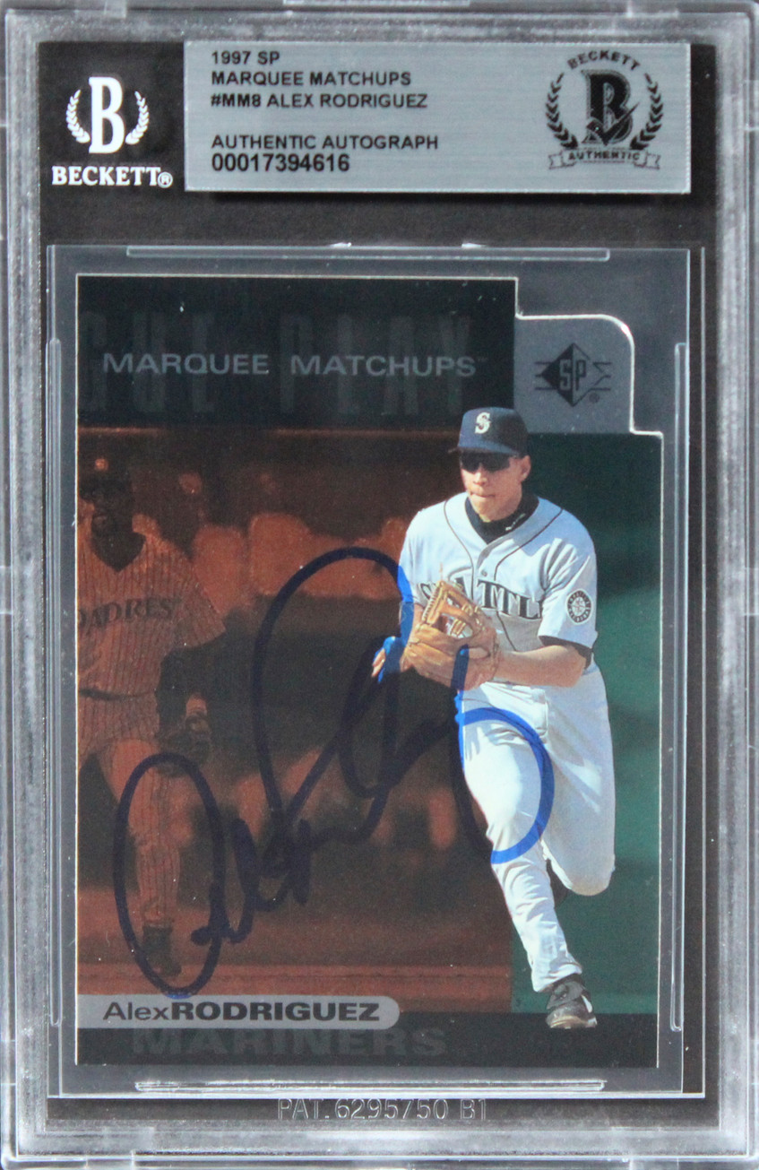 Mariners Alex Rodriguez Auth Signed 1997 SP Marquee Matchups #MM8