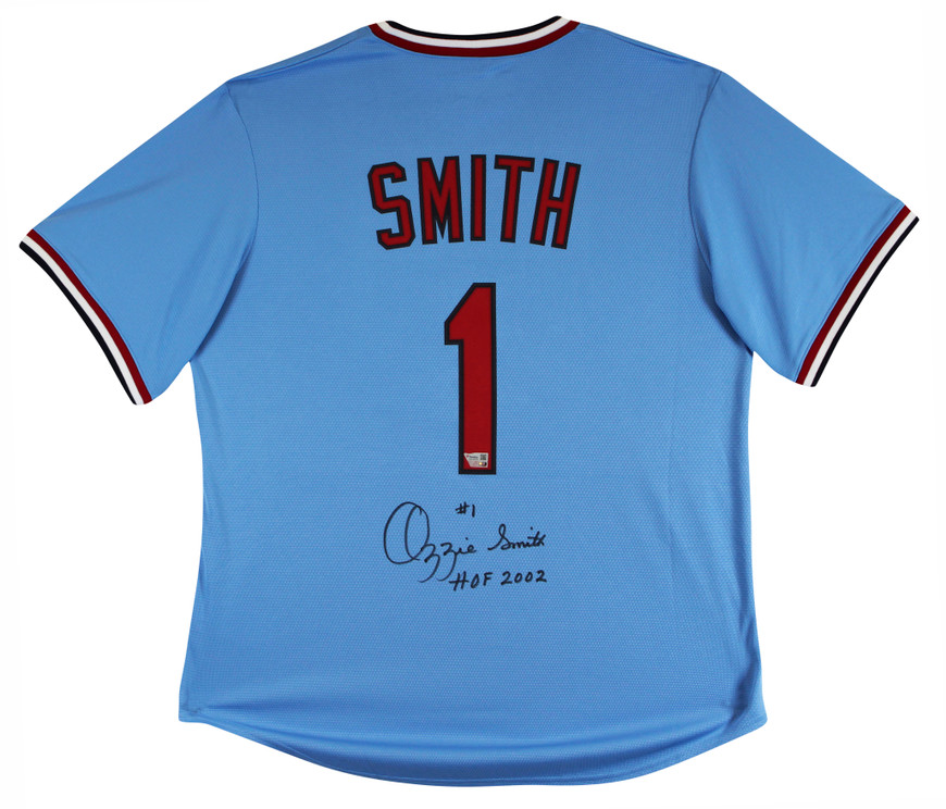 Cardinals Ozzie Smith Authentic Signed Light Blue Nike Jersey Fanatics