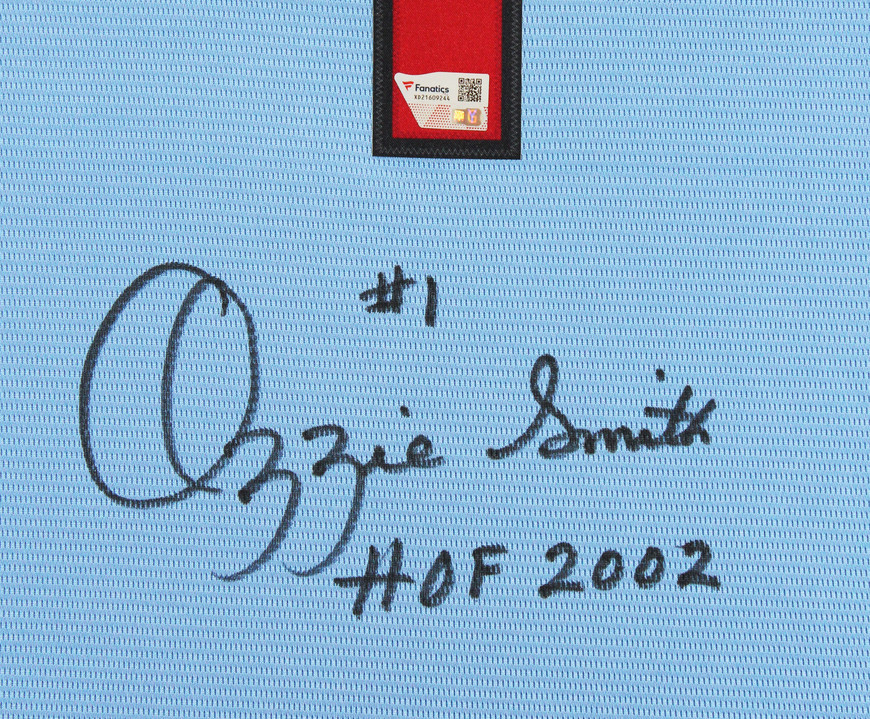 Cardinals Ozzie Smith Authentic Signed Light Blue Nike Jersey Fanatics