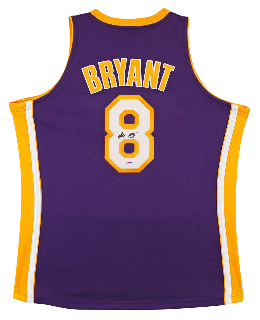 Lakers Kobe Bryant Signed Purple M&N 2000-01 HWC Authentic Jersey