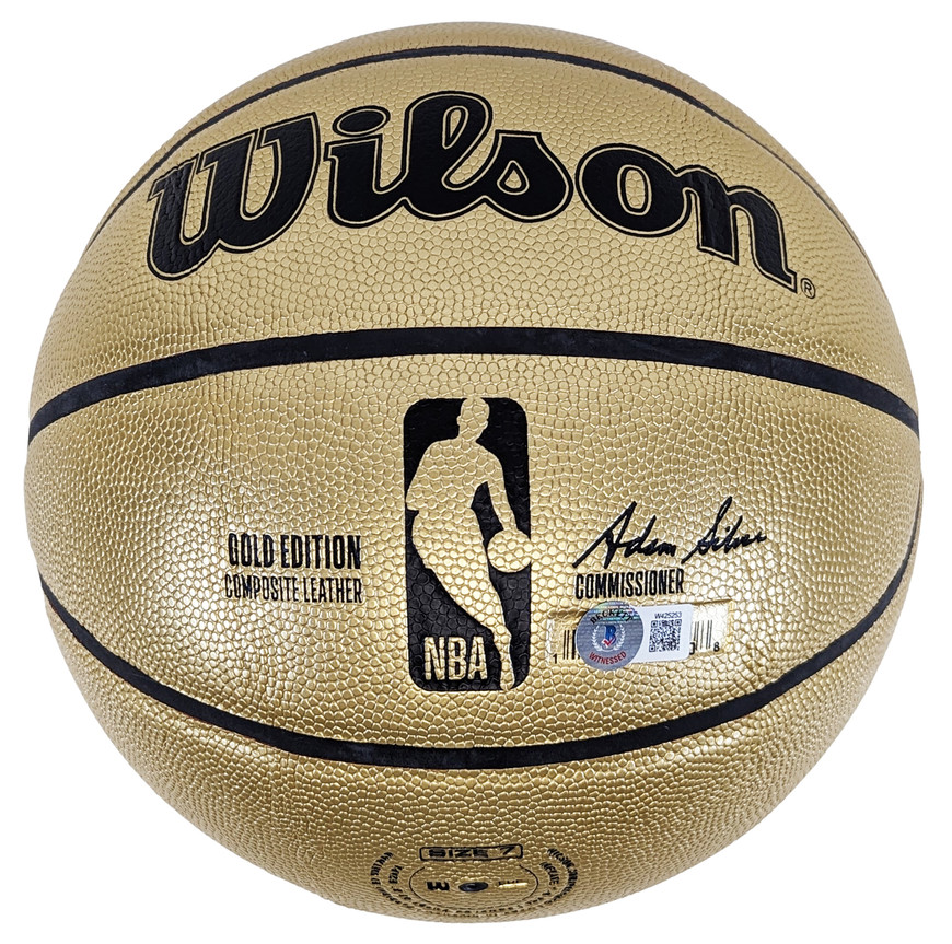 Lakers Magic Johnson Signed Gold Wilson 75th Anniversary