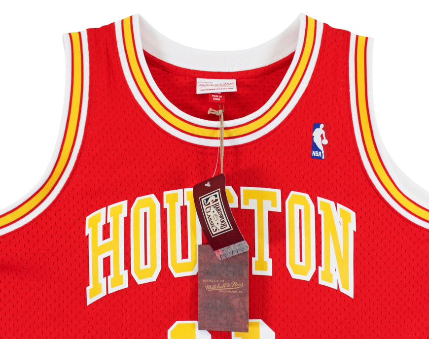 Rockets Yao Ming Signed Red M&N 2004-05 HWC Swingman Jersey BAS