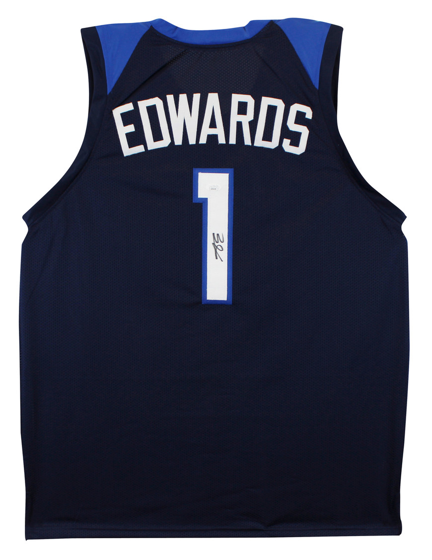 【PSA】 Anthony Edwards直筆サイン入りジャージ Anthony Edwards Authentic Signed Navy Blue Pro Style Jersey