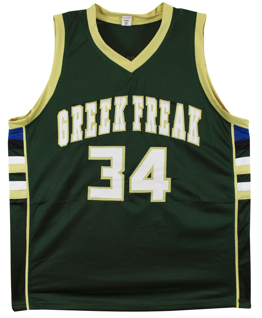 Giannis Antetokounmpo Authentic Signed Green Pro Style Jersey JSA