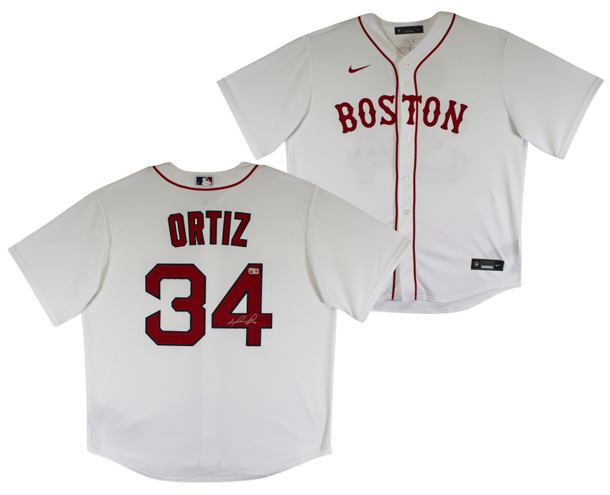 Red Sox David Ortiz Authentic Signed White Nike Jersey Autographed