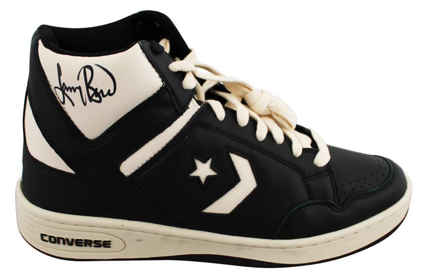 Celtics Larry Bird Signed Right Black & White Converse Weapon Shoe