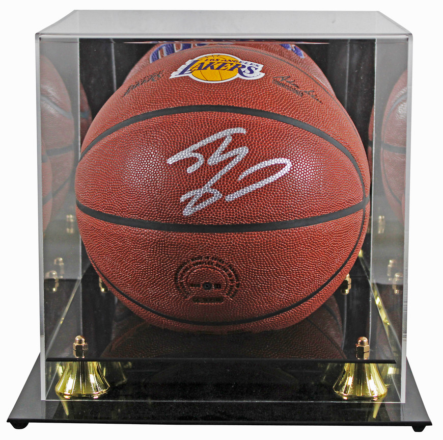 Lakers Shaquille O'Neal Signed Wilson Lakers Logo Brown Basketball