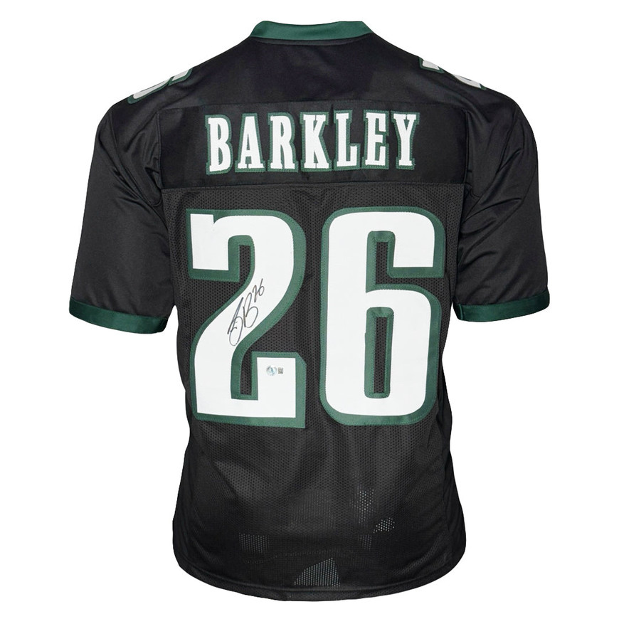 Saquon Barkley Signed Philadelphia Black Football Jersey (Beckett) -