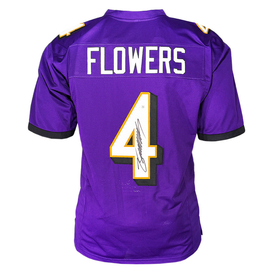 Zay Flowers Signed Baltimore Purple Football Jersey (JSA) -