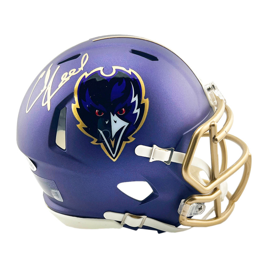 Baltimore Ravens 2024 Alternate Speed Mini Football Helmet - Riddell Replica, Display Collectible