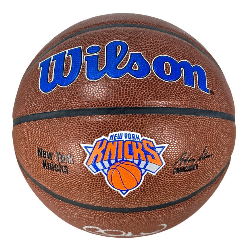 Alan Houston Signed New York Knicks NBA Team Logo Basketball