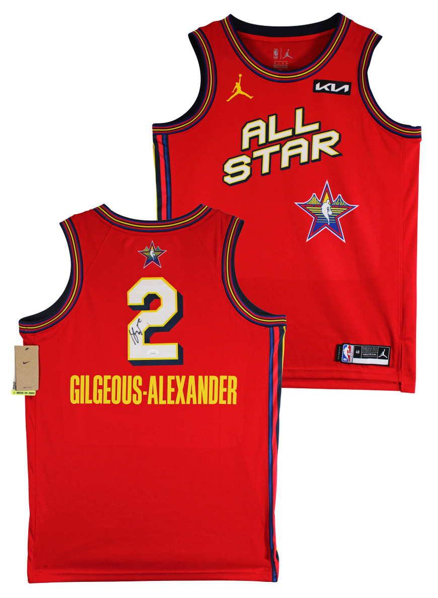 Shai Gilgeous-Alexander Signed Red ASG Nike Jordan Swingman Jersey