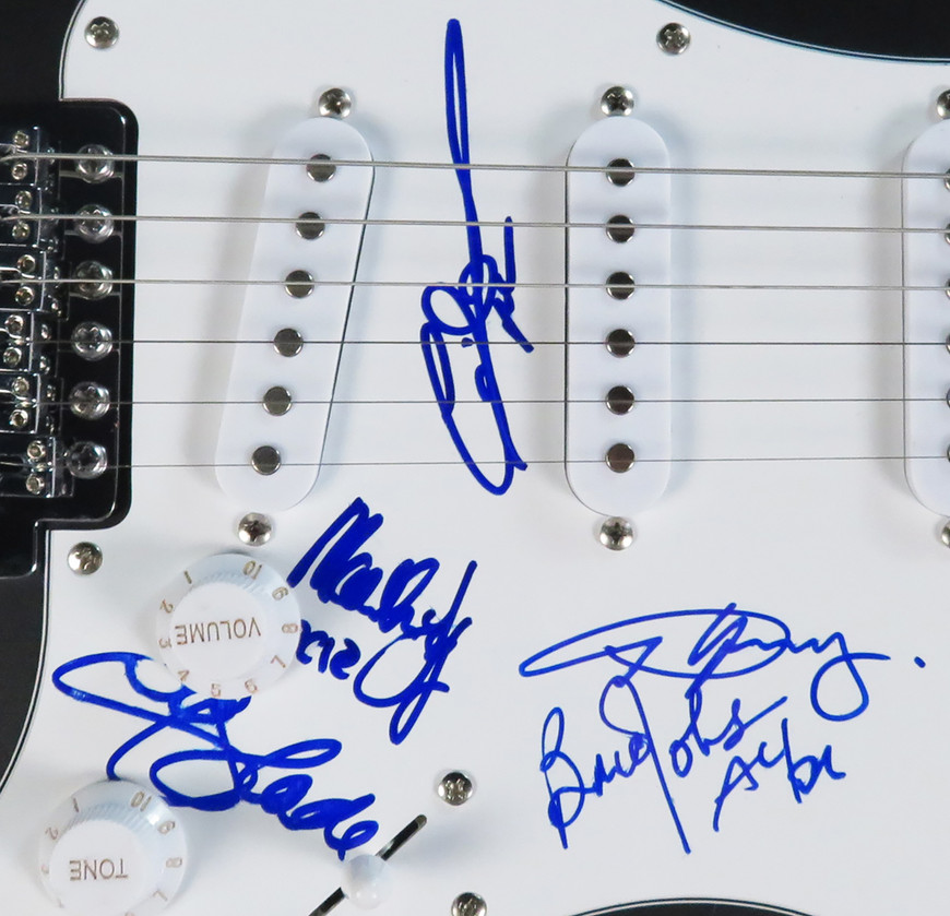 AC/DC Signed Strat-Style Guitar – Autographed by Johnson, Young ...