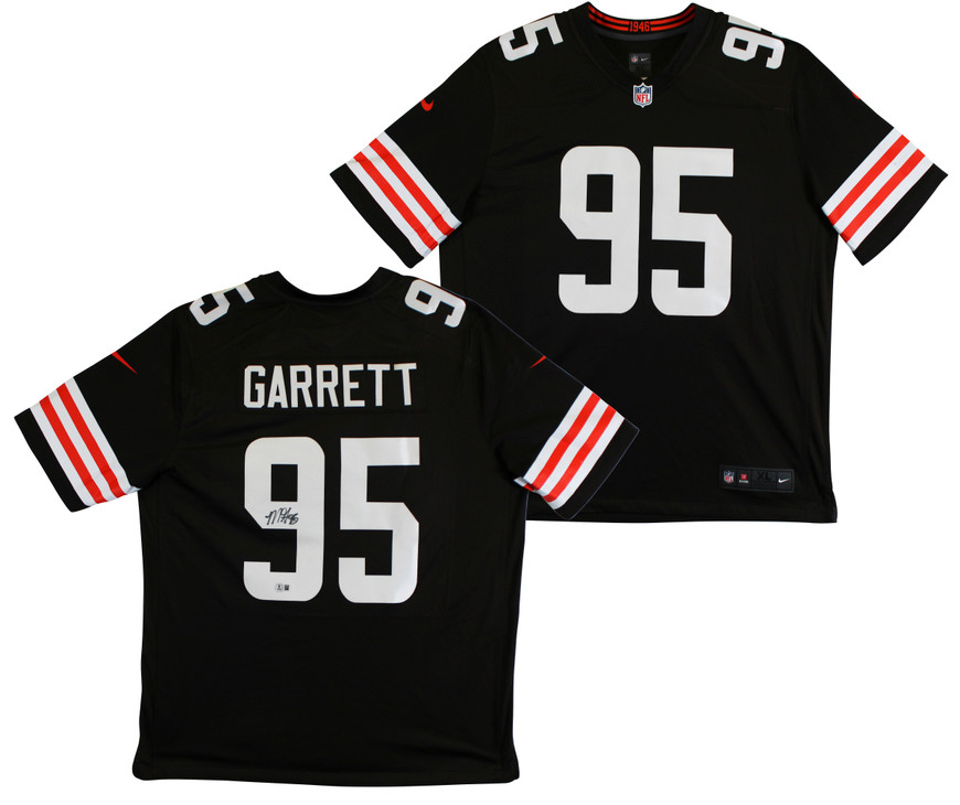 Browns Myles Garrett Authentic Signed Brown Nike Limited Jersey
