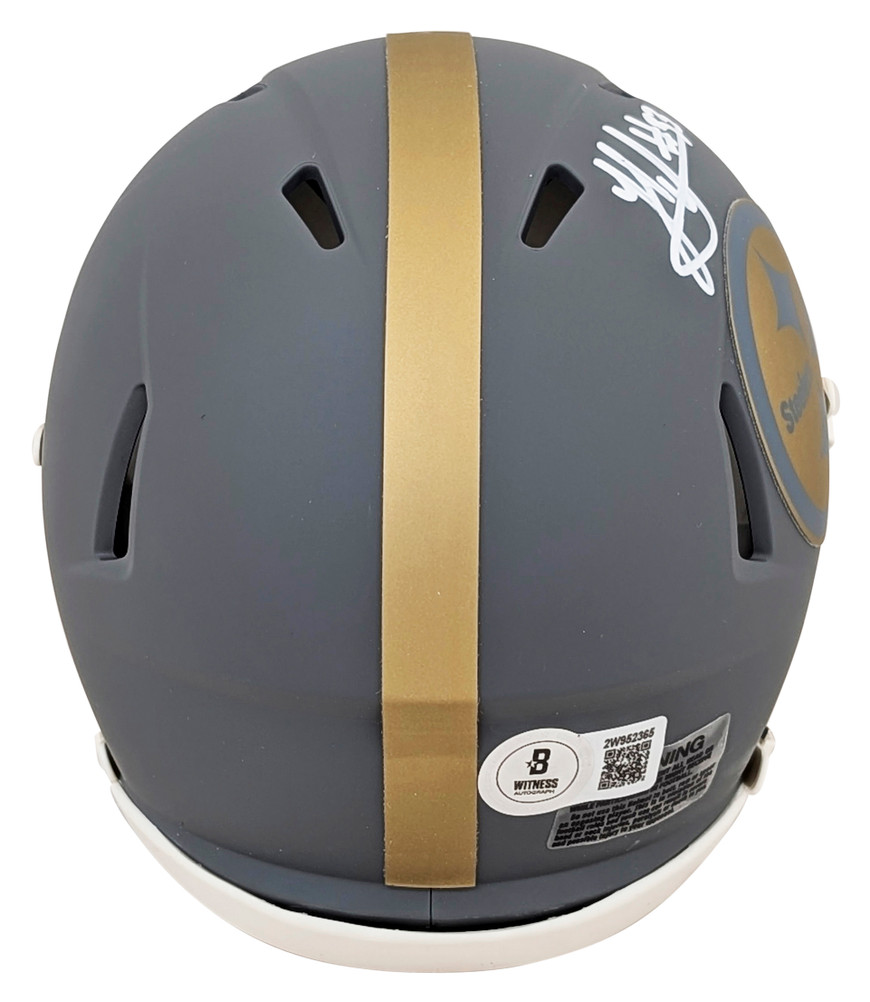 Steelers Jack Sawyer Authentic Signed Slate Speed Mini Helmet BAS
