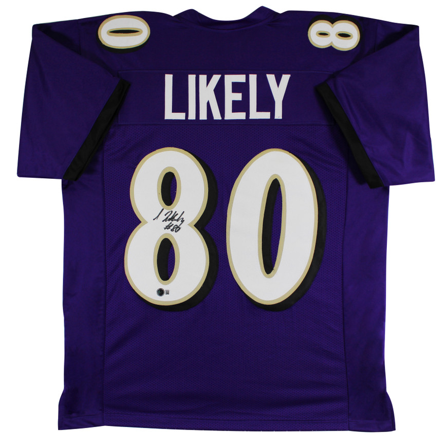 Isaiah Likely Authentic Signed Purple Pro Style Jersey Autographed