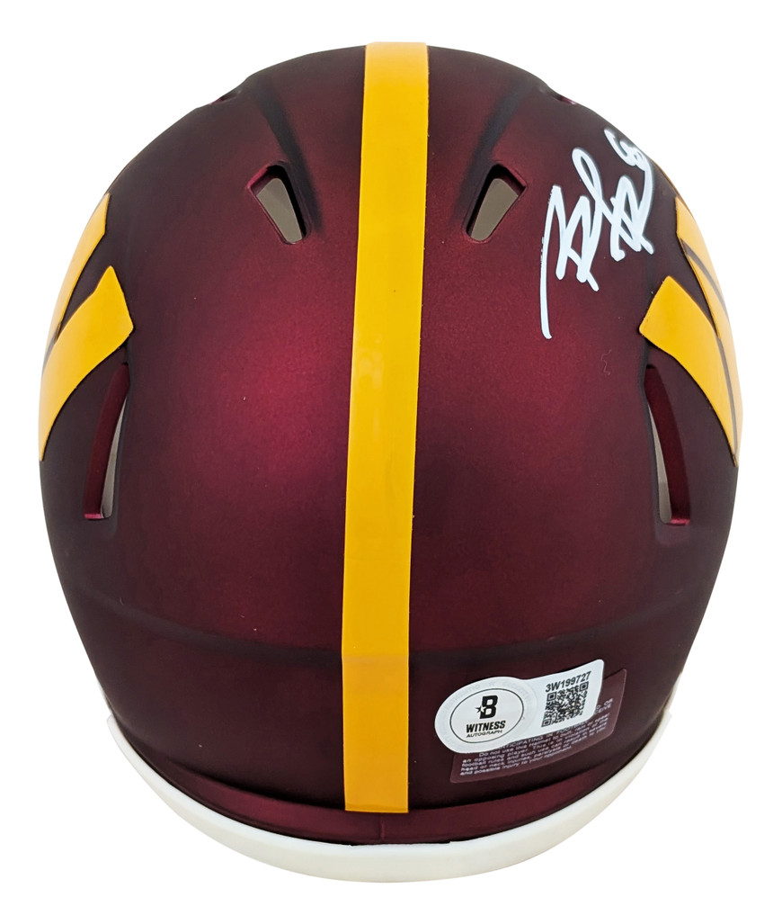 Commanders Brian Robinson Jr. Signed Speed Mini Helmet W/ Case BAS