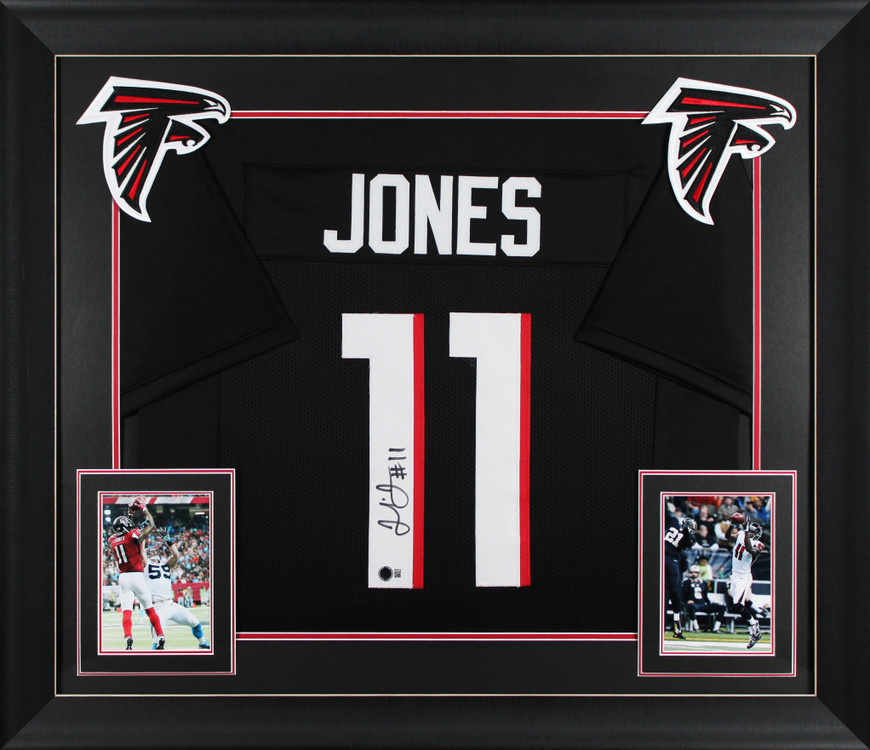 Julio Jones Authentic Signed Black Pro Style Framed Jersey BAS