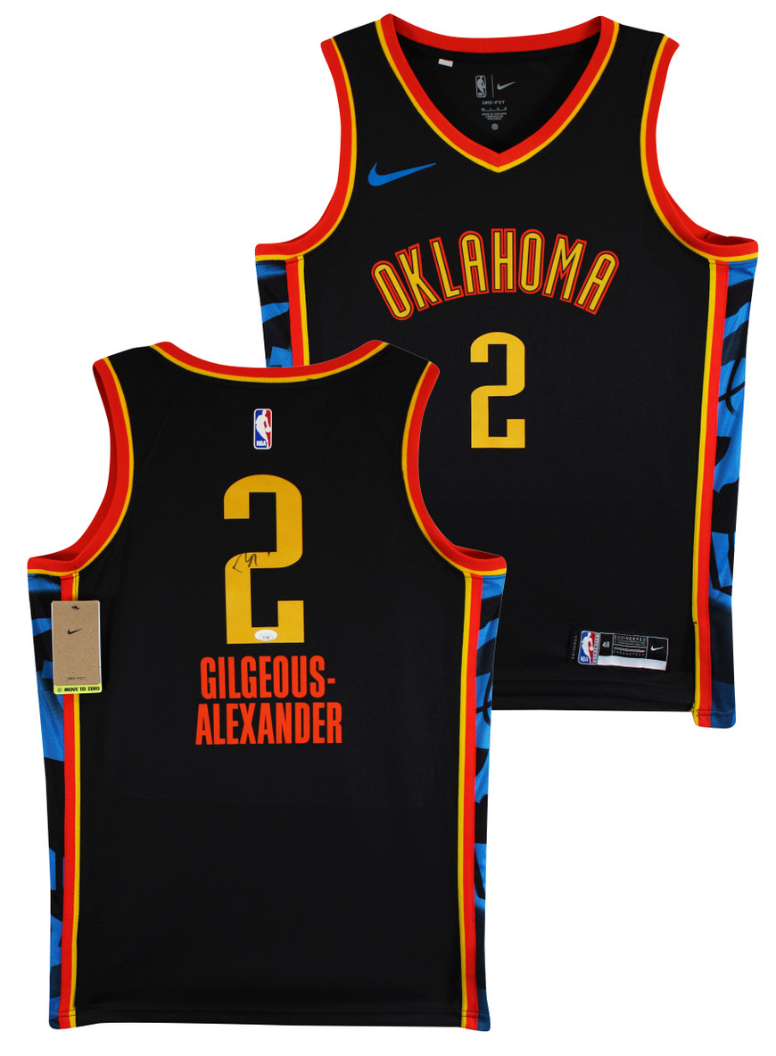 Thunder Shai Gilgeous-Alexander Signed Black Nike Swingman Jersey