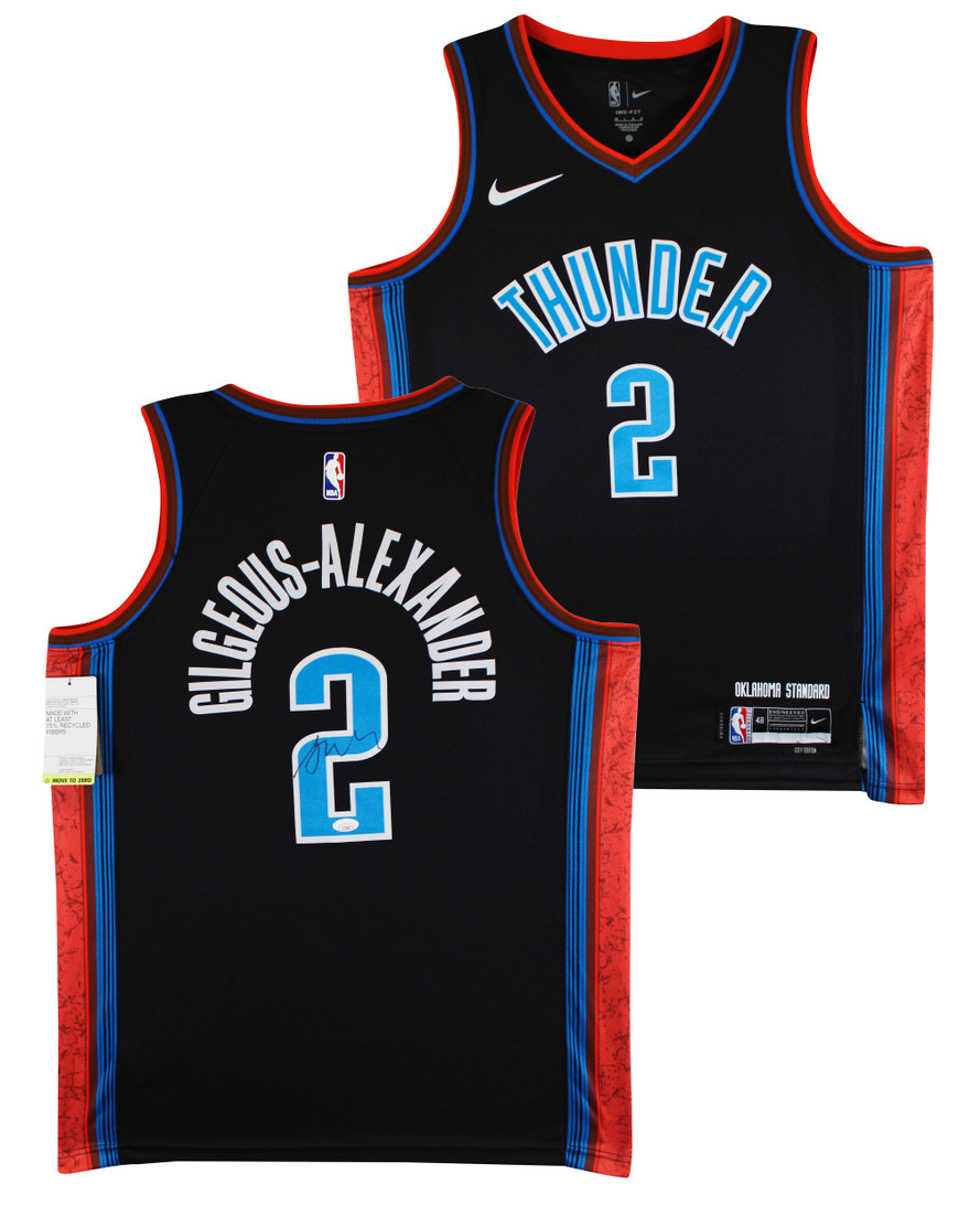 Thunder Shai Gilgeous-Alexander Signed Black Nike City Ed