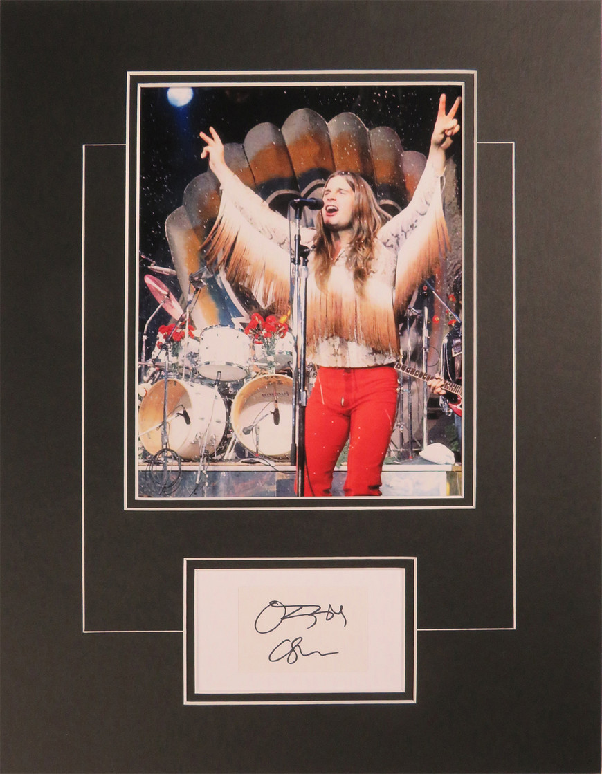 Ozzy Osbourne Signed Matted Display