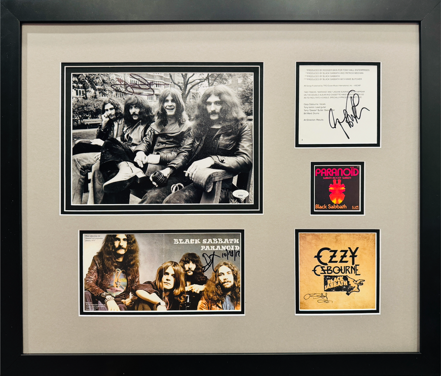Black Sabbath Signed Framed Display
