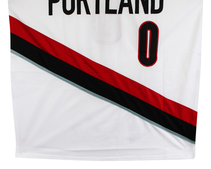 Damian Lillard Authentic Signed White Pro Style Jersey BAS