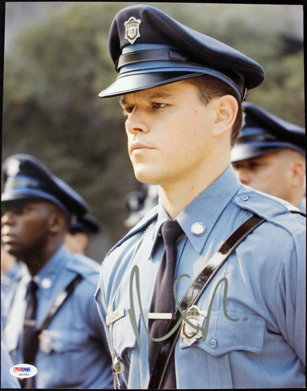 Matt Damon The Departed Signed Authentic 11X14 Photo Autograhed