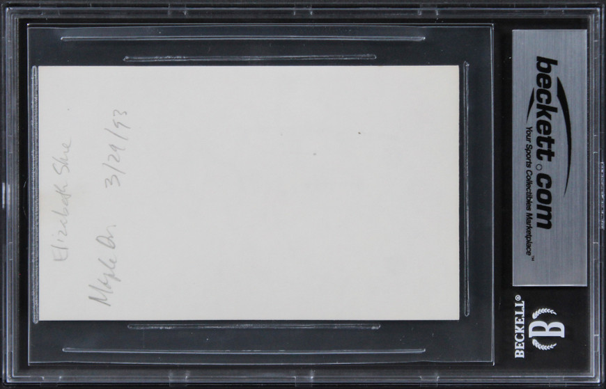 Elisabeth Shue The Karate Kid Authentic Signed 3x5 Index Card BAS