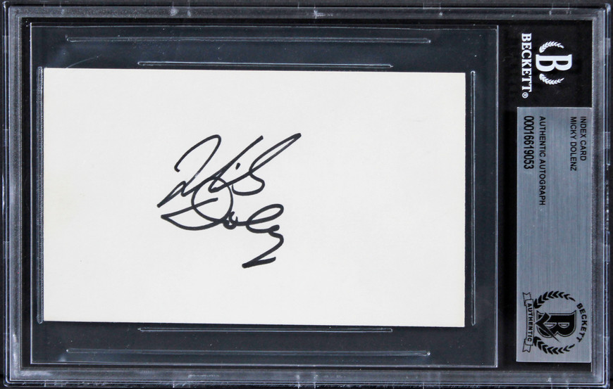 アンソニーマッキー　サインカード Micky Dolenz The Monkees Authentic Signed 3x5 Index Card BAS Slabbed 4