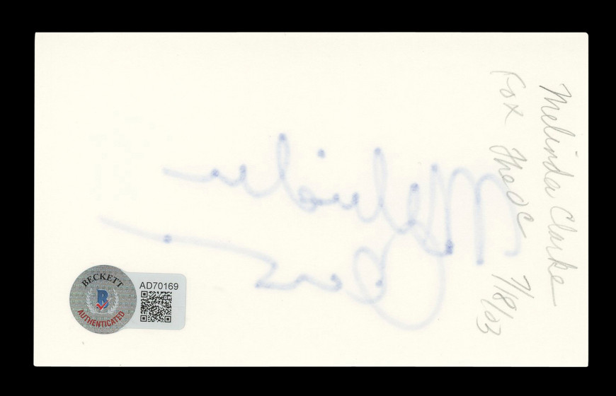 Melinda Clarke Spawn Authentic Signed 3x5 Index Card Autographed