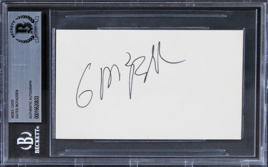 Gates McFadden Star Trek Picard Authentic Signed 3x5 Index Card