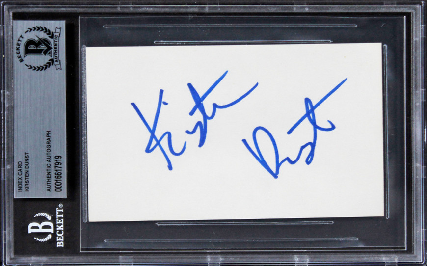 Kirsten Dunst Spider-Man Authentic Signed 3x5 Index Card