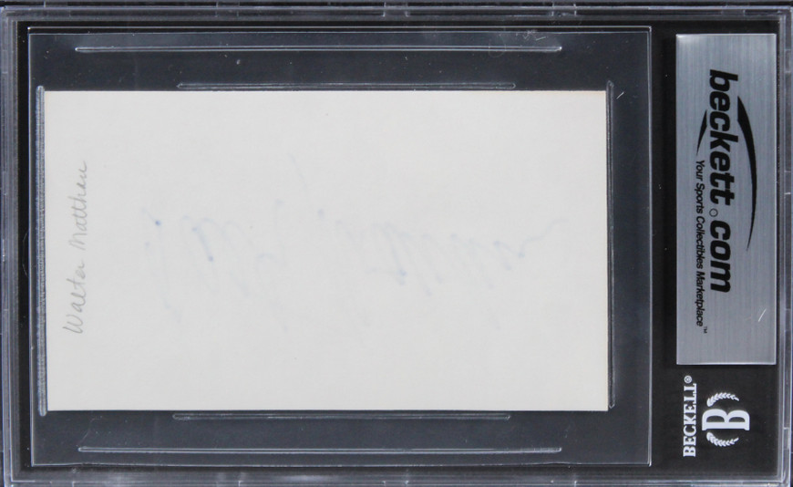 Walter Matthau Grumpy Old Men Authentic Signed 3x5 Index Card BAS