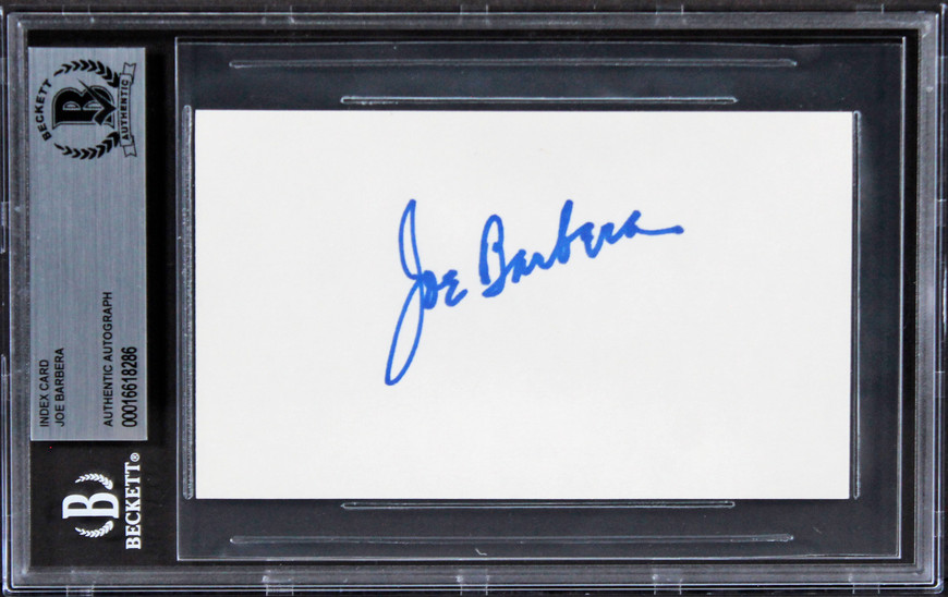 Joe Barbera Scooby-Doo Authentic Signed 3x5 Index Card Autographed