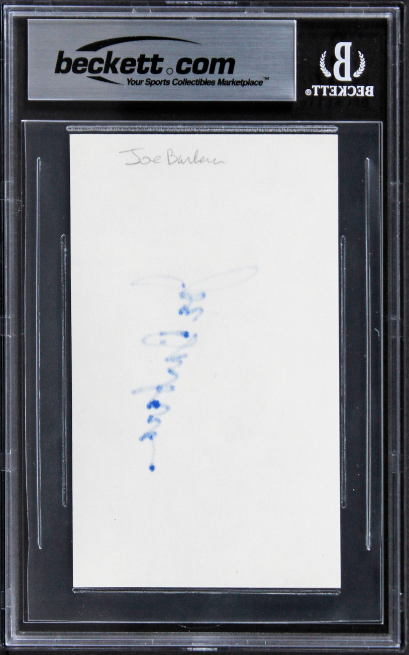 Joe Barbera Scooby-Doo Authentic Signed 3x5 Index Card Autographed