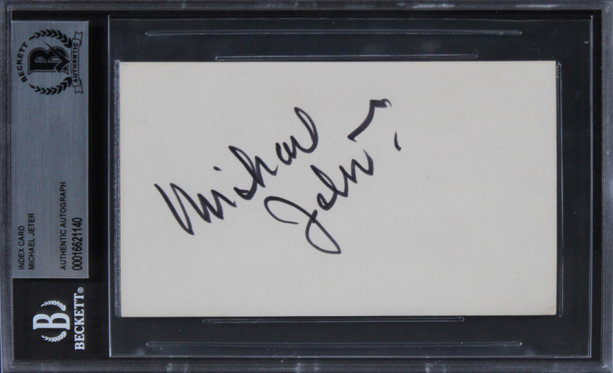 Michael Jeter Open Range Authentic Signed 3x5 Index Card