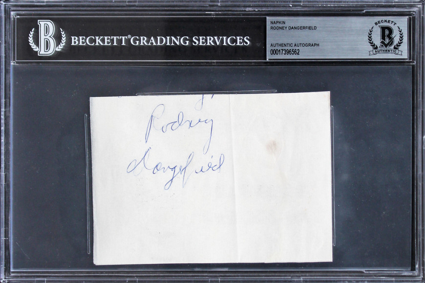 Rodney Dangerfield Caddyshack Authentic Signed 3.5x5 Napkin BAS