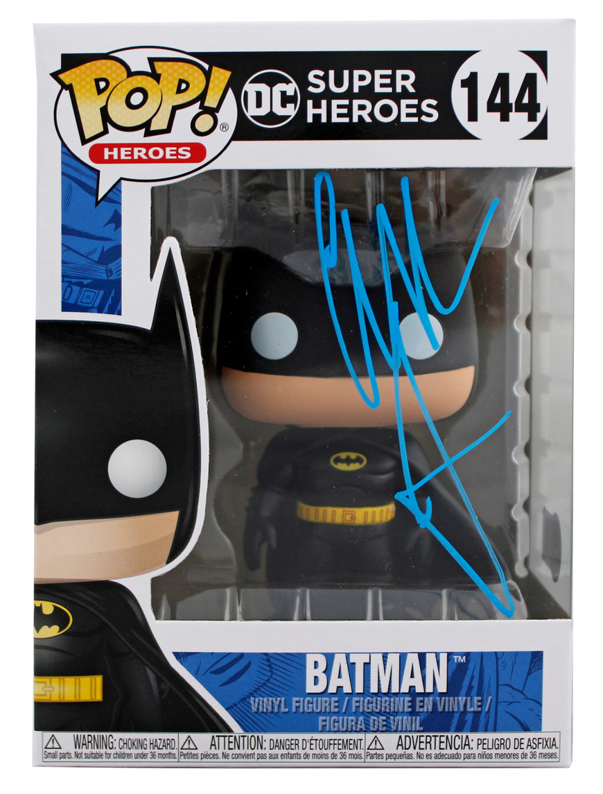 Christian Bale Batman Begins Signed DC #144 Batman Funko Pop Vinyl