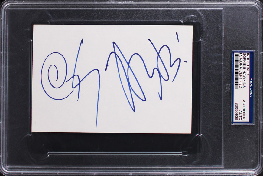 Sophie B Hawkins Tongues and Tails Authentic Signed 4x6 Index Card