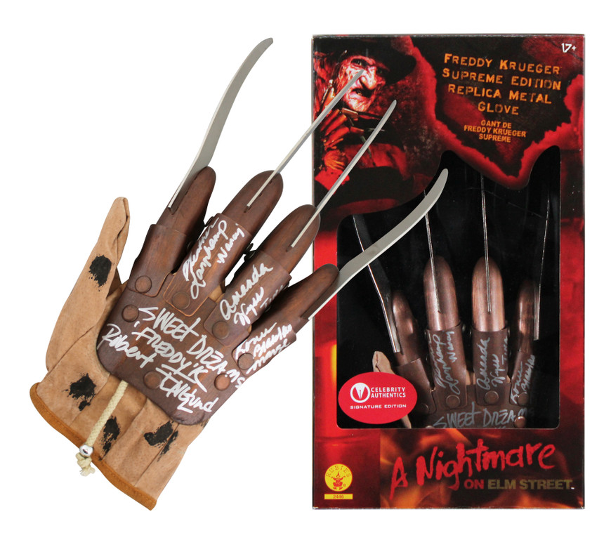 4) Englund, Langenkamp, Wyss +1 Signed Deluxe Metal Freddy Krueger
