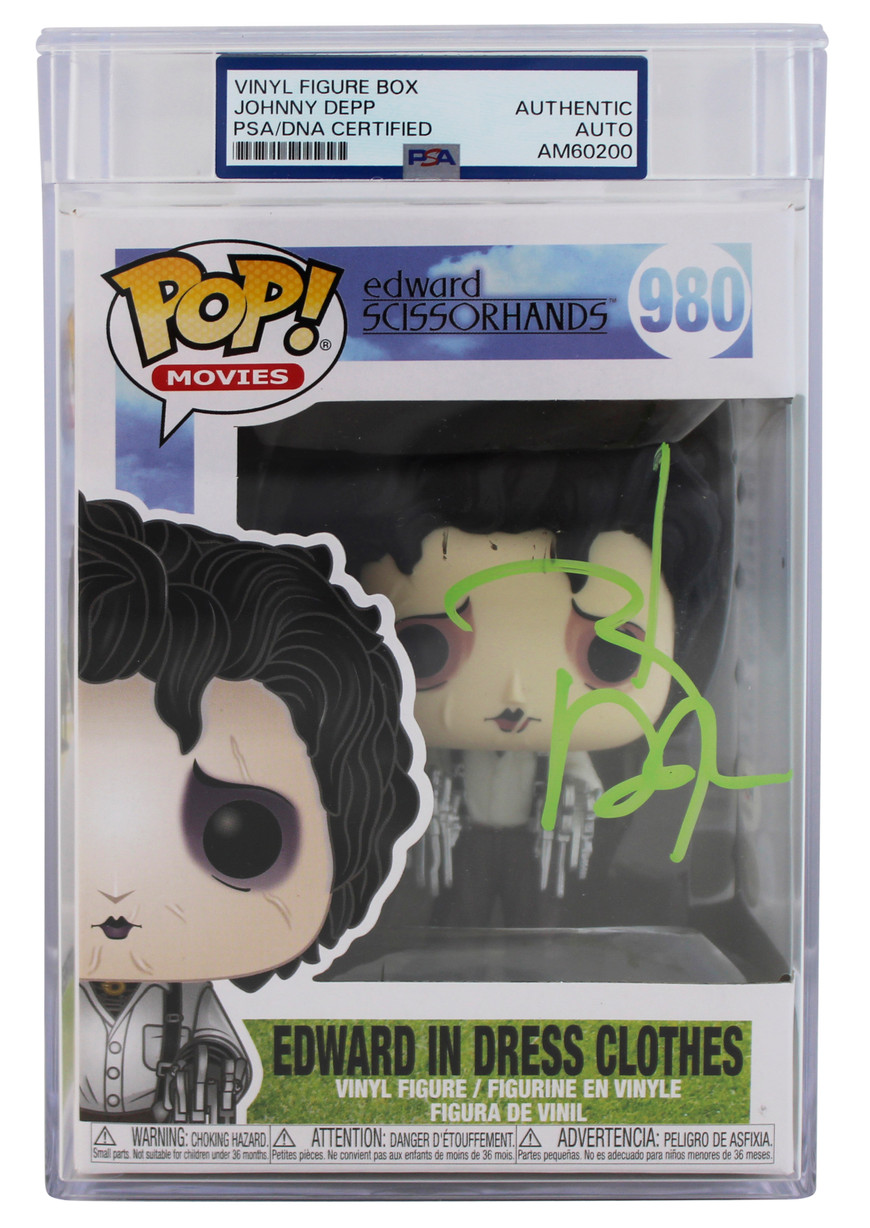 Johnny Depp Edward Scissorhands Signed #980 Funko Pop Vinyl Figure