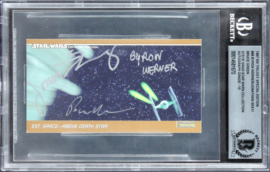 Star Wars (3) Werner, Seay & Green Signed 1997 SW TSE #48 Card
